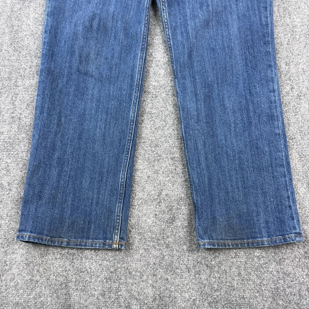 40 Grit Duluth Trading Mens Jeans 32x30 Relaxed Fit Straight Medium Wash Stretch